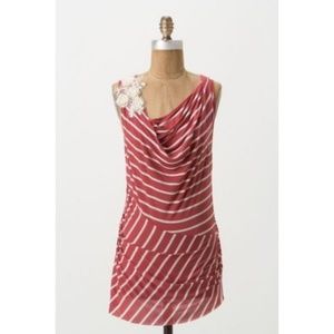 Anthropologie Ric Rac Medium Striped Rosette Top